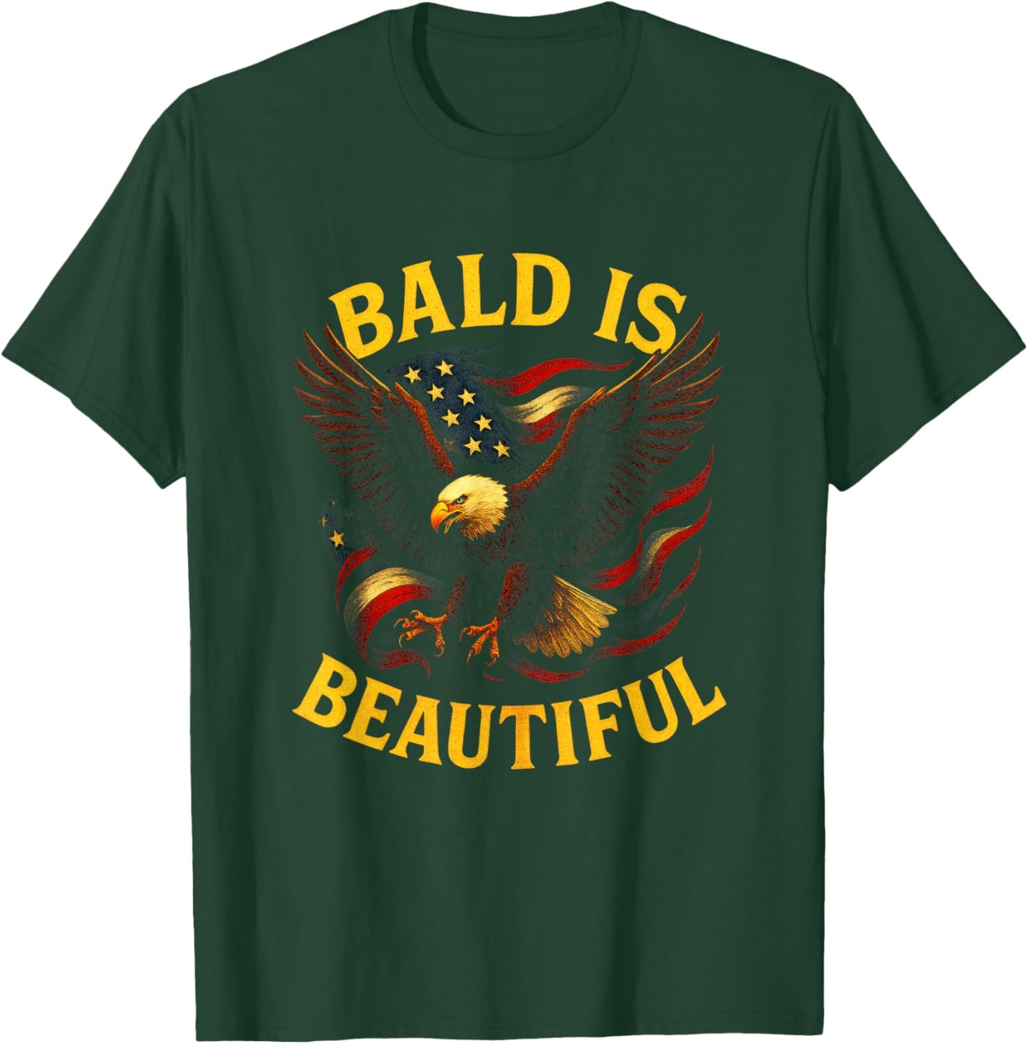 Bald is Beautiful - Patriotic Eagle T-Shirt - T-Shirt | Forest