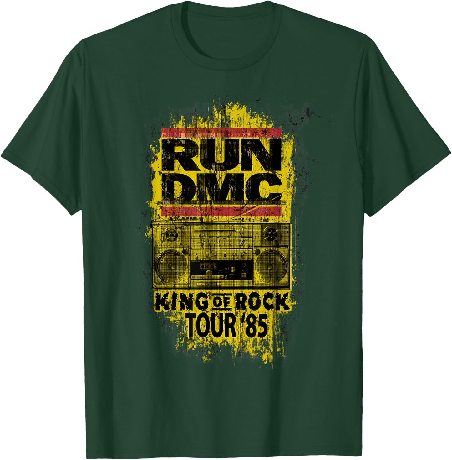 Run DMC Official King of Rock Tour '85 T-Shirt - T-Shirt | Forest