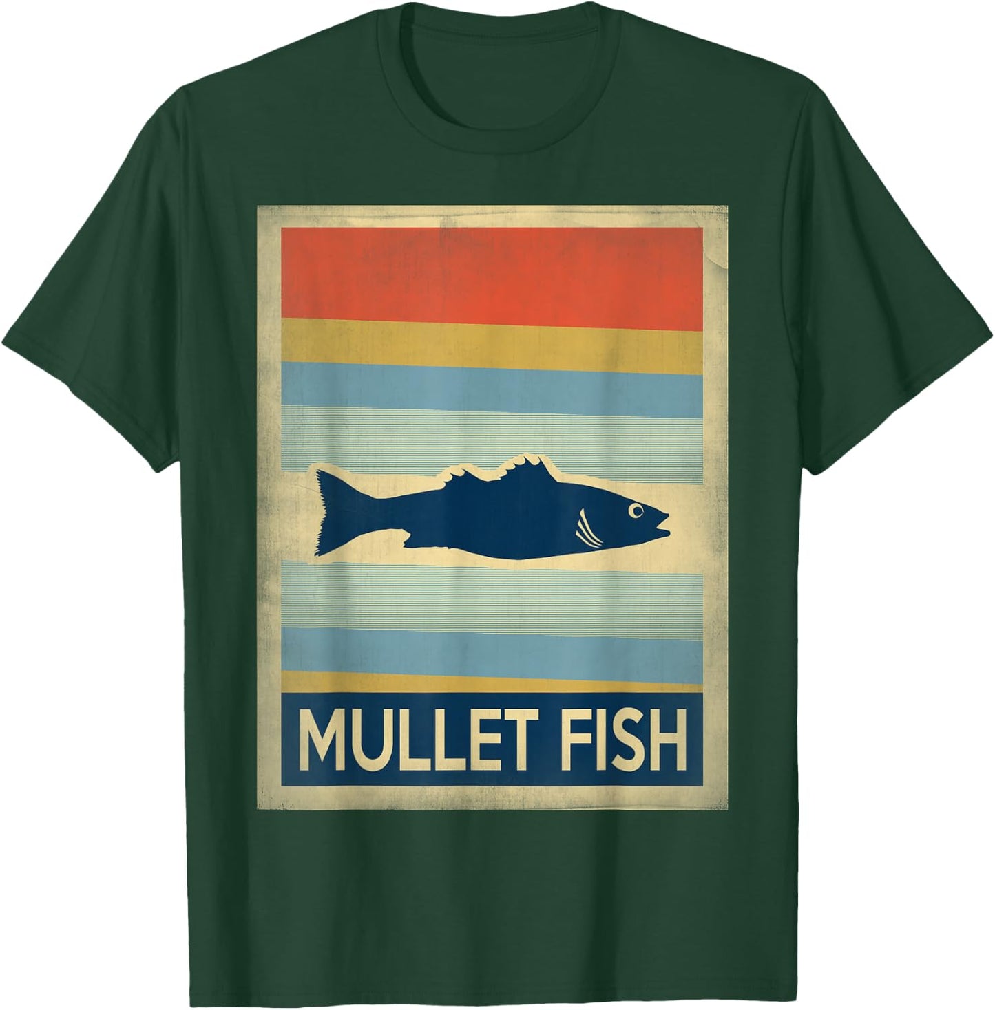 Vintage style mullet fish T-Shirt - T-Shirt | Forest