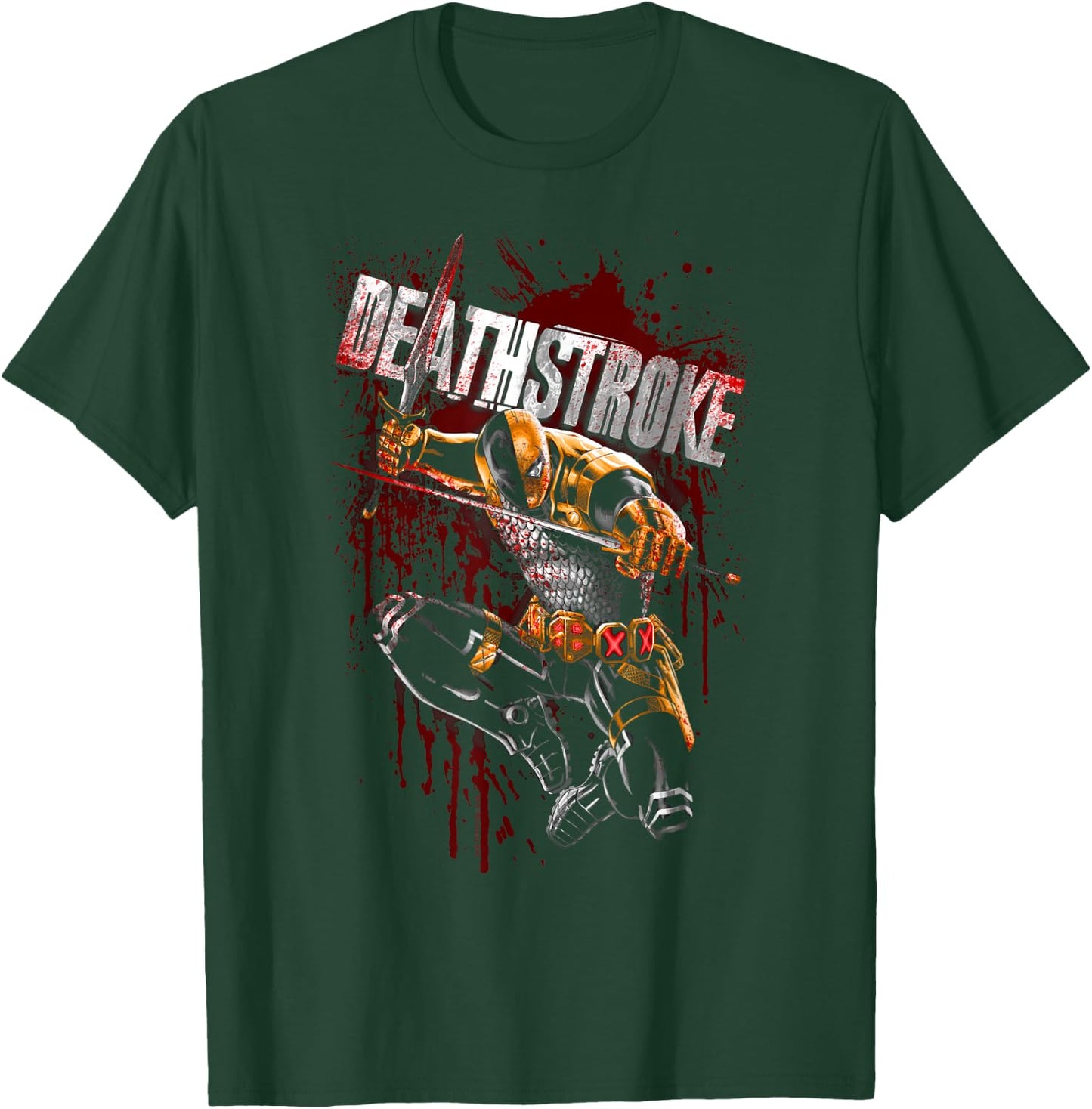 Batman Deathstroke Blood Splattered T-Shirt - T-Shirt | Forest