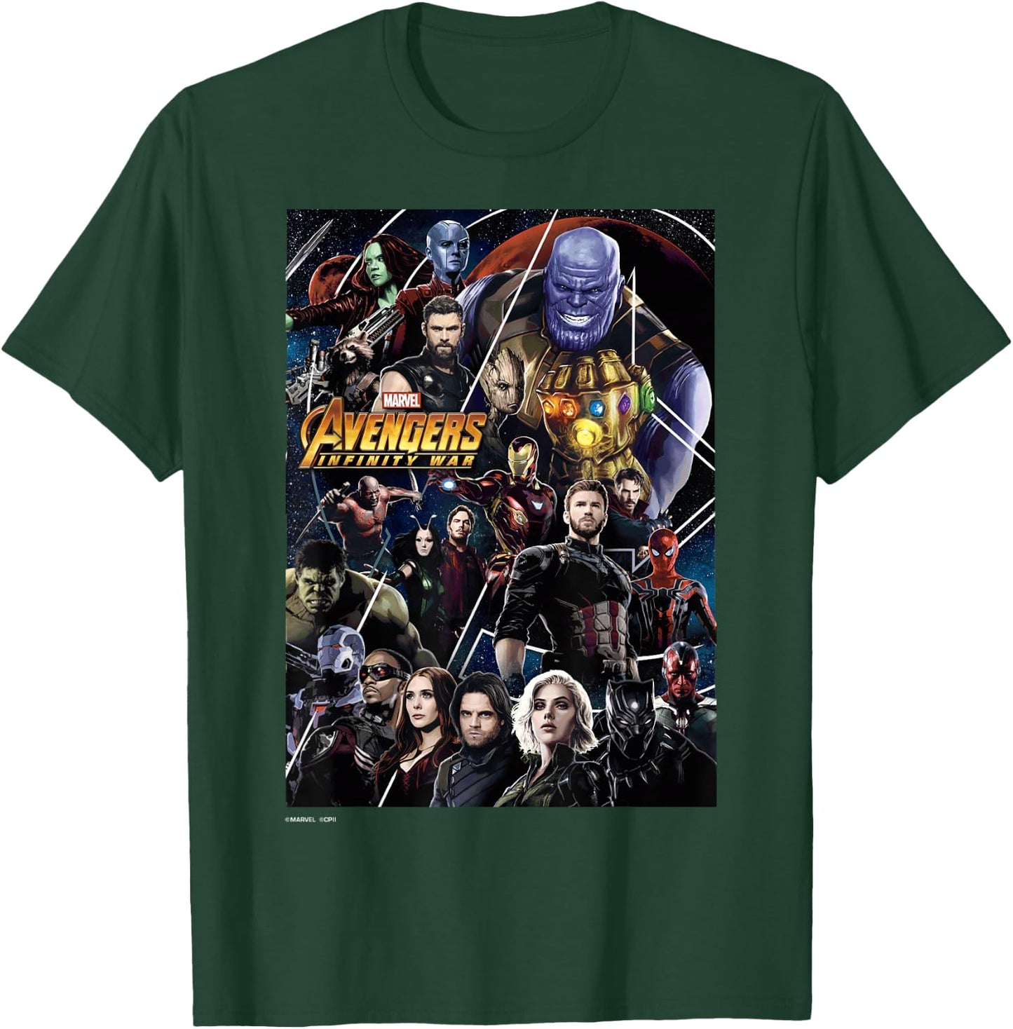Marvel Avengers Infinity War Group Poster Graphic T-Shirt - T-Shirt | Forest