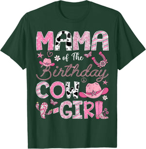 Mama Of The Birthday Cow-Girl Rodeo CowGirl Birthday T-Shirt - T-Shirt | Forest