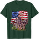 Patriotic USA Wolves Pack, North America Wolf T-Shirt - T-Shirt | Forest
