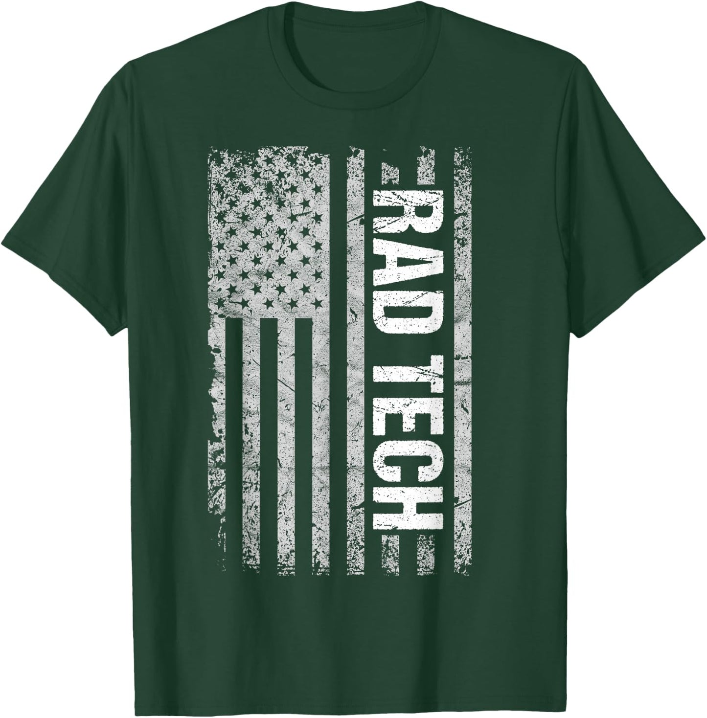 Rad Tech American Flag Radiology Gift T-Shirt - T-Shirt | Forest