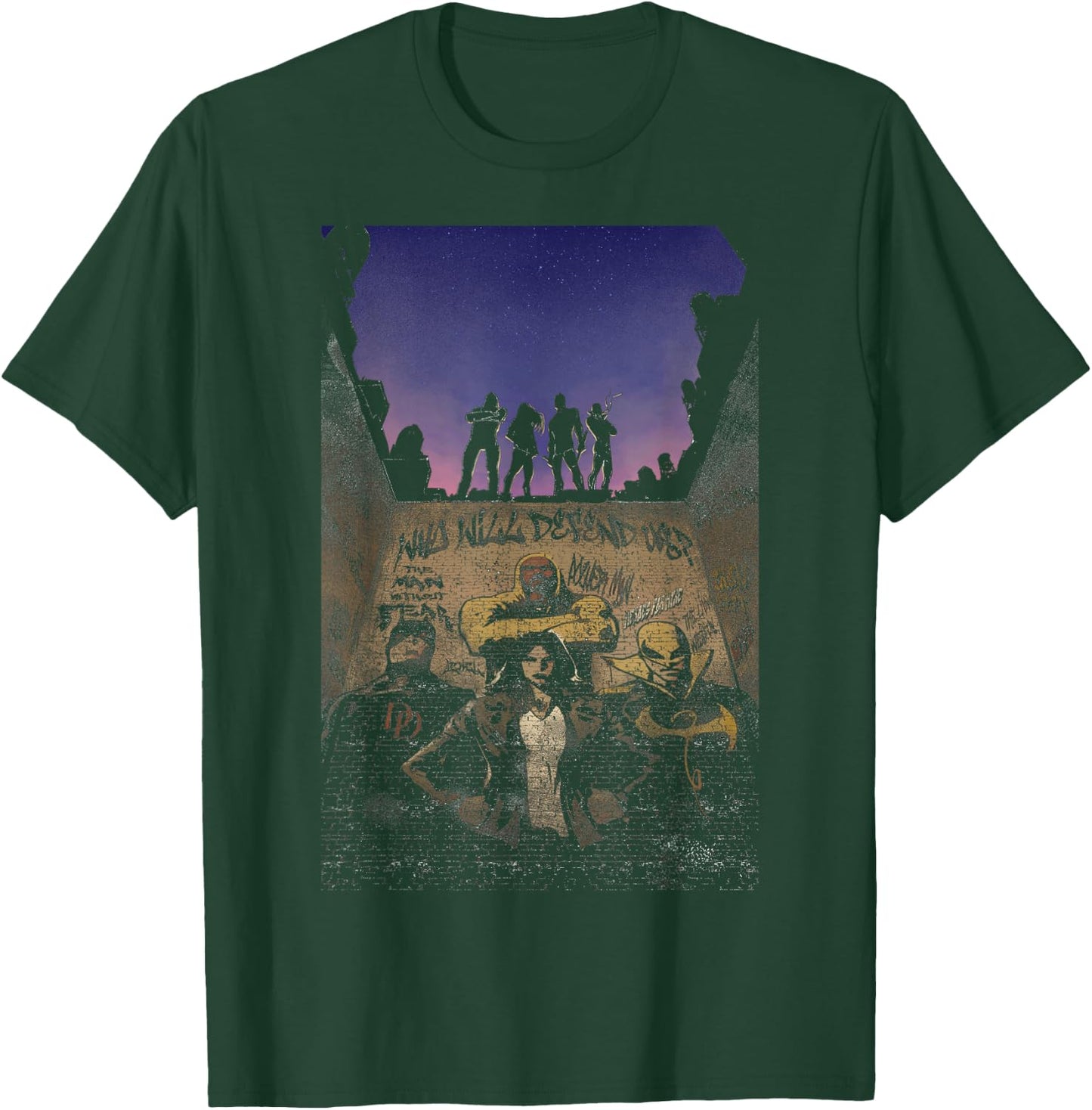 Marvel The Defenders Group T-Shirt - T-Shirt | Forest