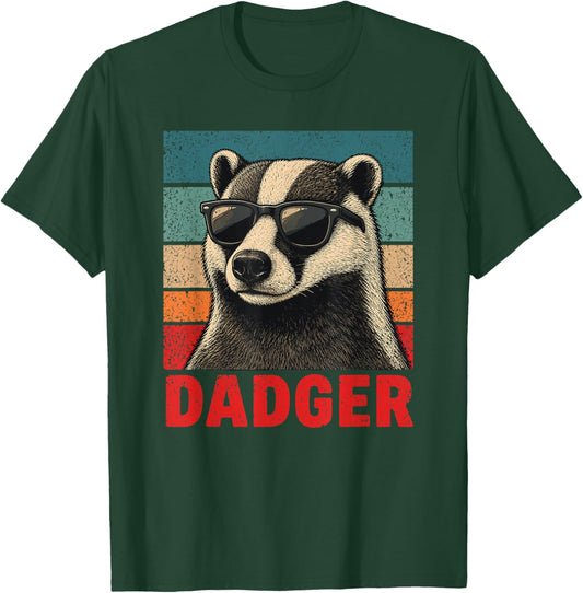 Dadger Father's Day Best Dad Badger T-Shirt - T-Shirt | Forest