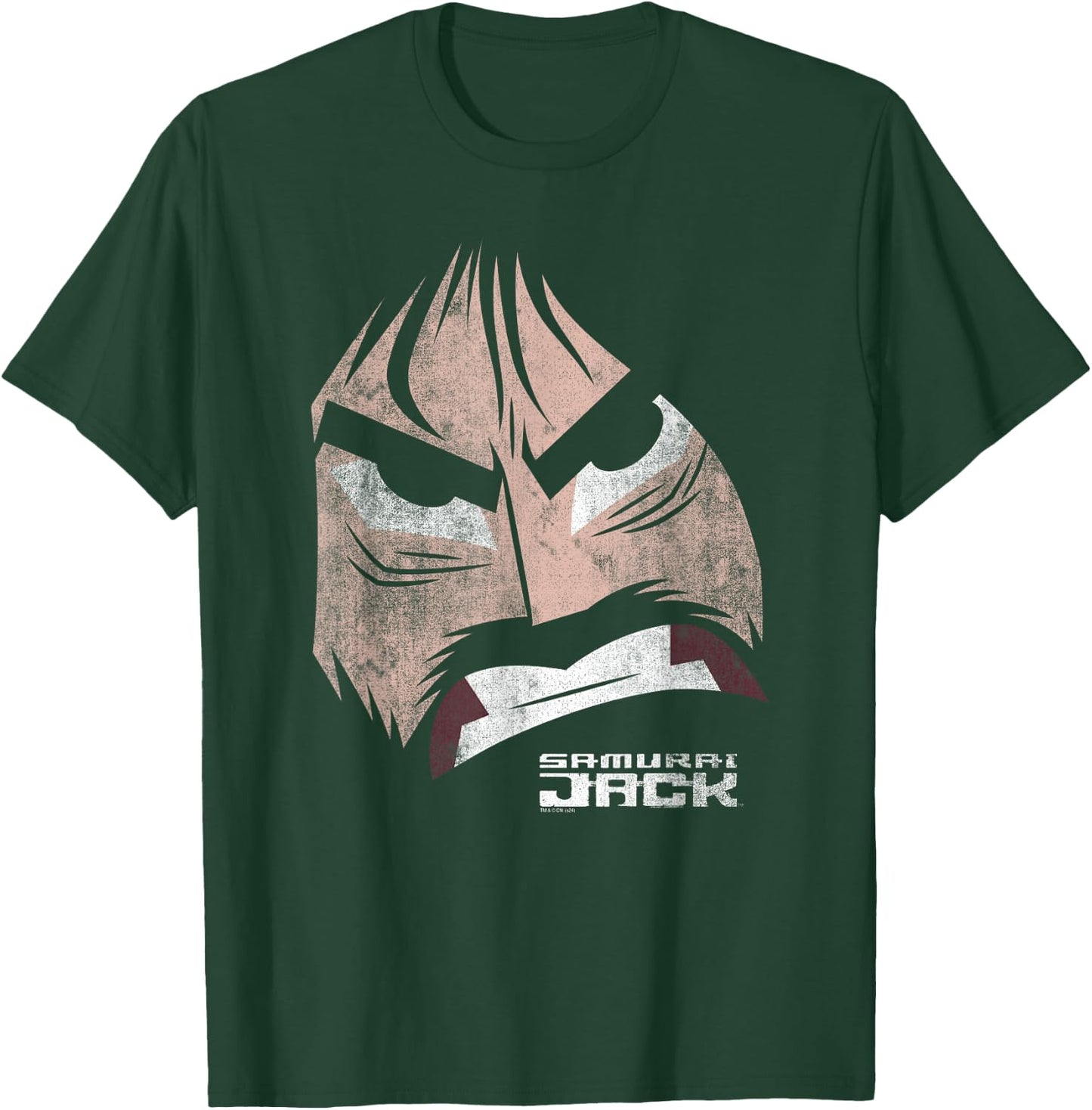 Samurai Jack Fierce Face Oversized Portrait Cartoon T-Shirt - T-Shirt | Forest