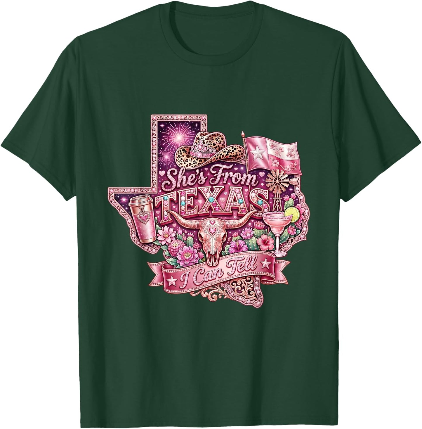 She's from Texas I Can Tell Choosing Texas State Girl T-Shirt - T-Shirt | Forest