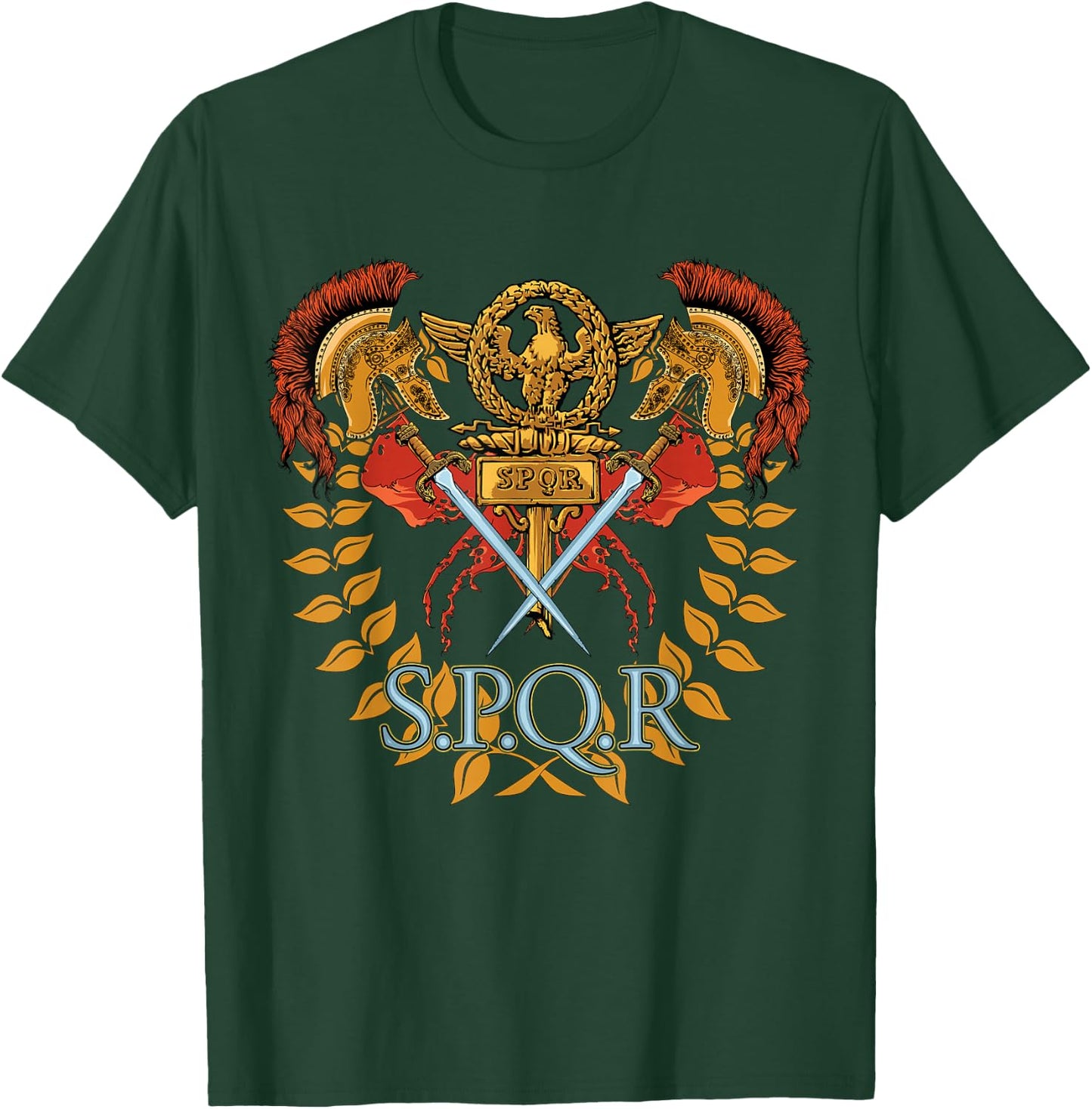SPQR Ancient Rome Roman Empire Shirt Gift Christmas Birthday T-Shirt - T-Shirt | Forest