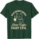 Cat Read Banned Books Drink Coffee Fight Evil T-Shirt - T-Shirt | Forest
