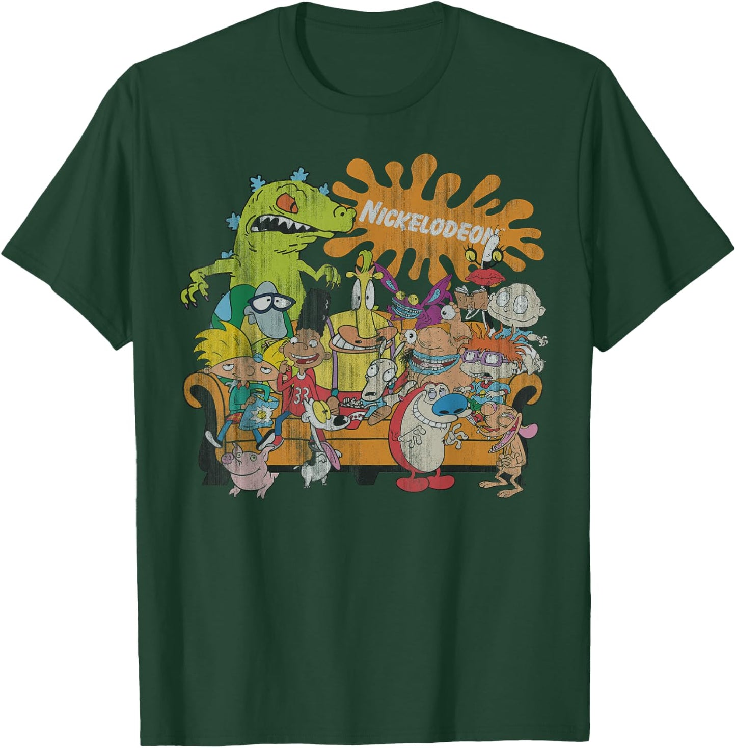 Nickelodeon Classic 90s Character Group Shot T-Shirt - T-Shirt | Forest