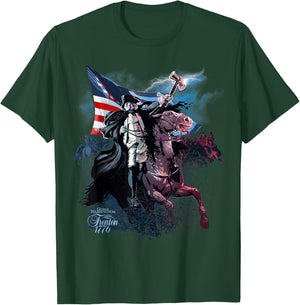 History Shirt showing George Washington at Trenton 1776 T-Shirt - T-Shirt | Forest
