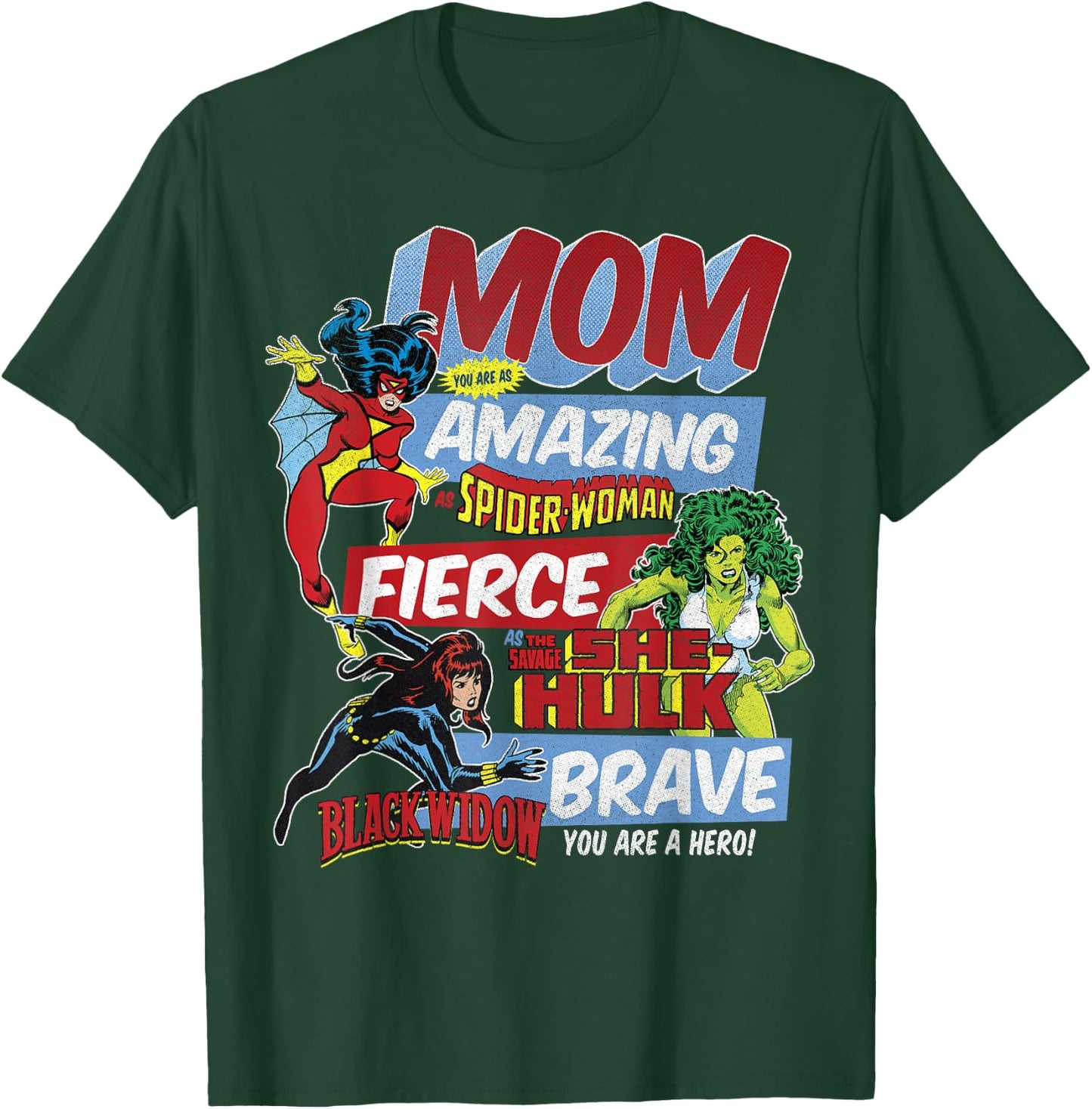 Marvel Vintage Retro Amazing Mom Graphic T-Shirt - T-Shirt | Forest