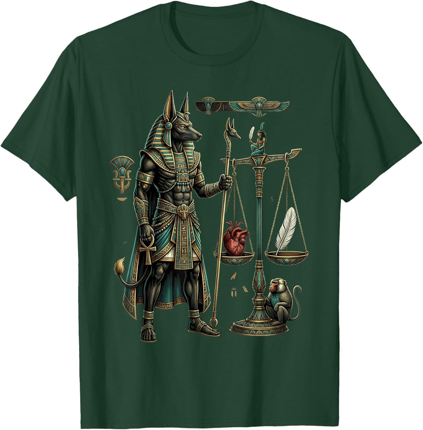 Anubis Egyptian God Ancient Egypt Mythology Egyptian Diety T-Shirt - T-Shirt | Forest