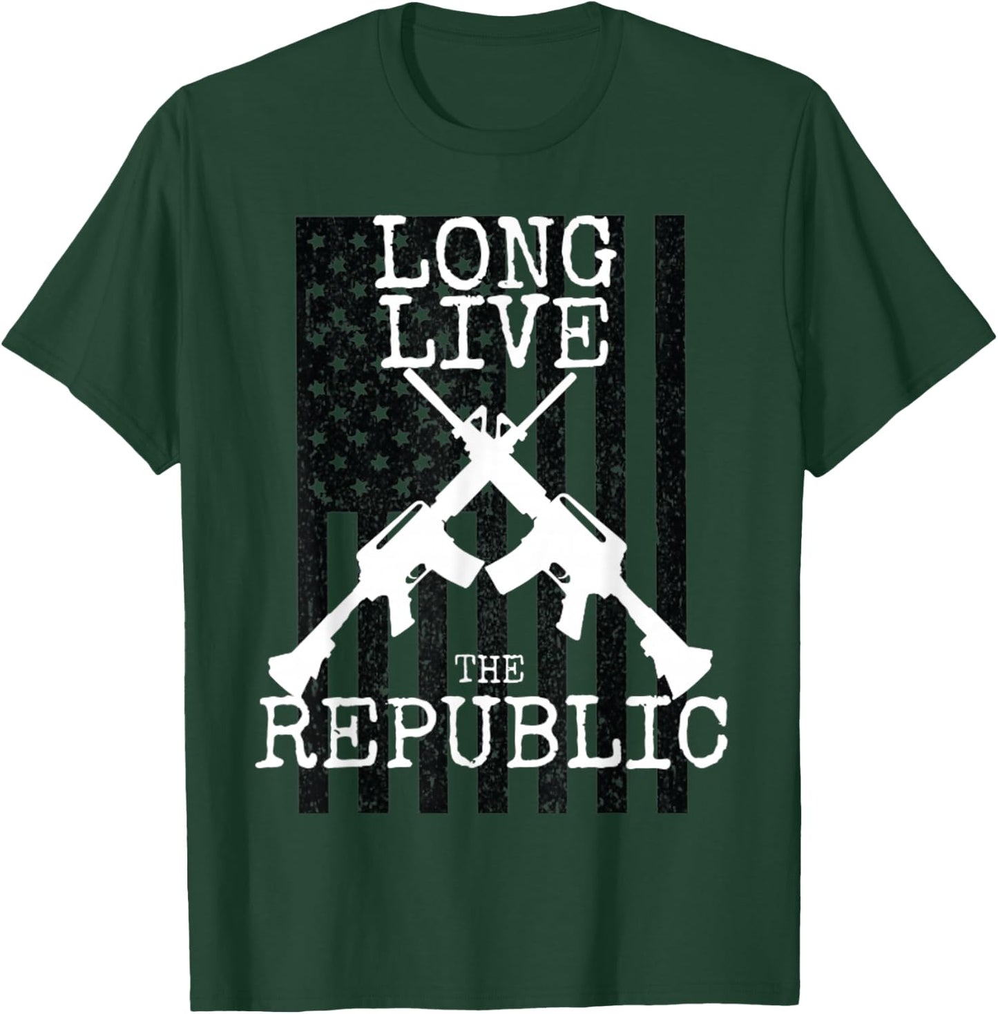 Long Live the Republic T Shirt US Flag Patriotic American T-Shirt - T-Shirt | Forest