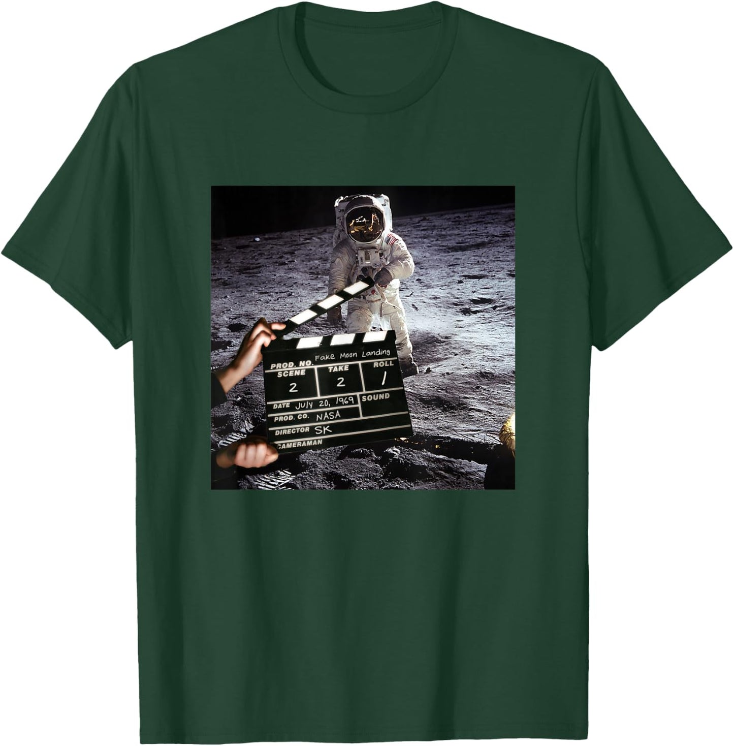Fake Moon Landing T-Shirt - T-Shirt | Forest
