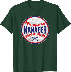 MANAGER Baseball Positions team designer shirts T-Shirt - T-Shirt | Forest