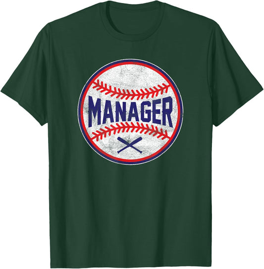 MANAGER Baseball Positions team designer shirts T-Shirt - T-Shirt | Forest