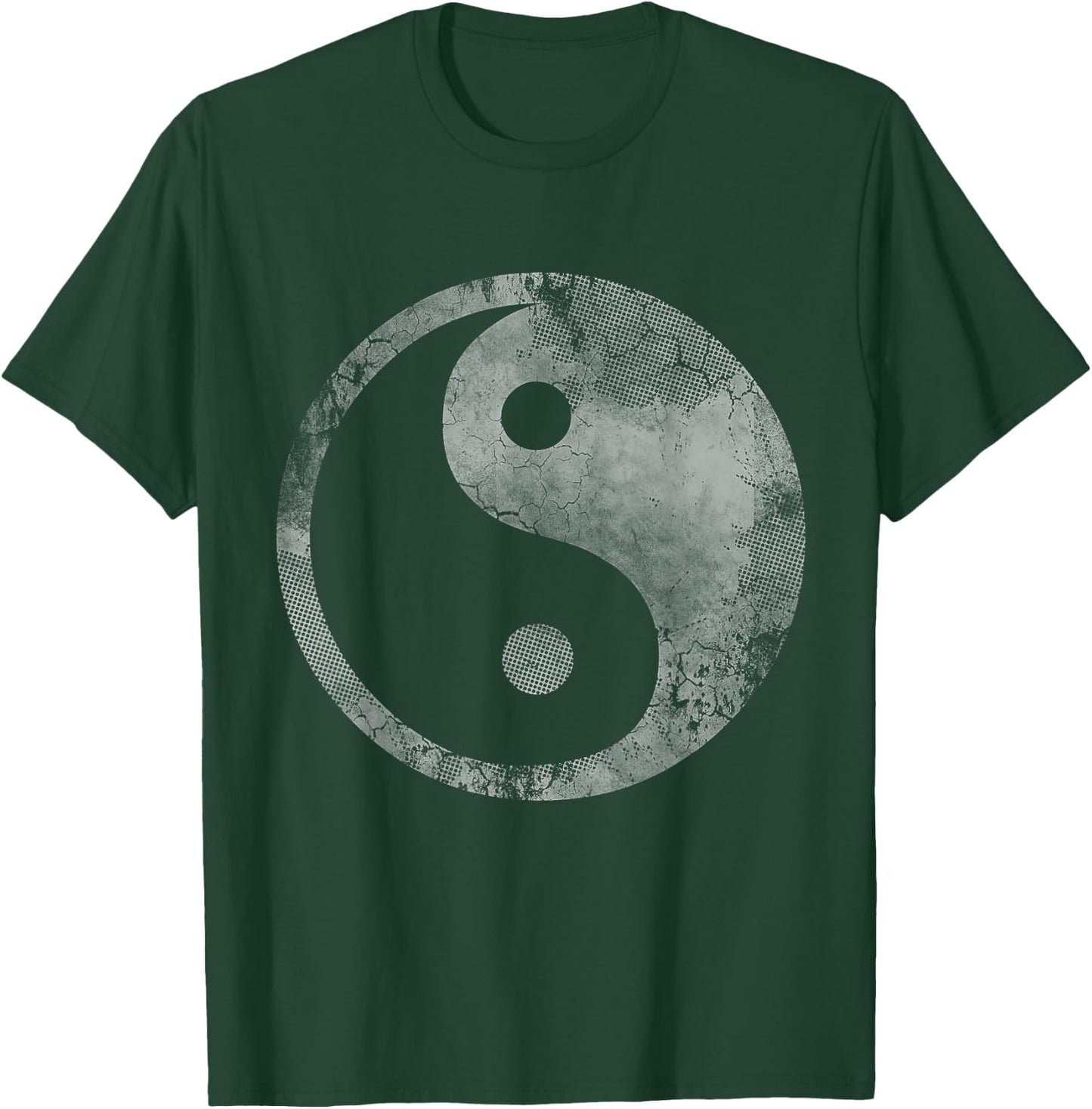 Yin Yang Taoist Taoism Tao Vintage Fade T-Shirt - T-Shirt | Forest