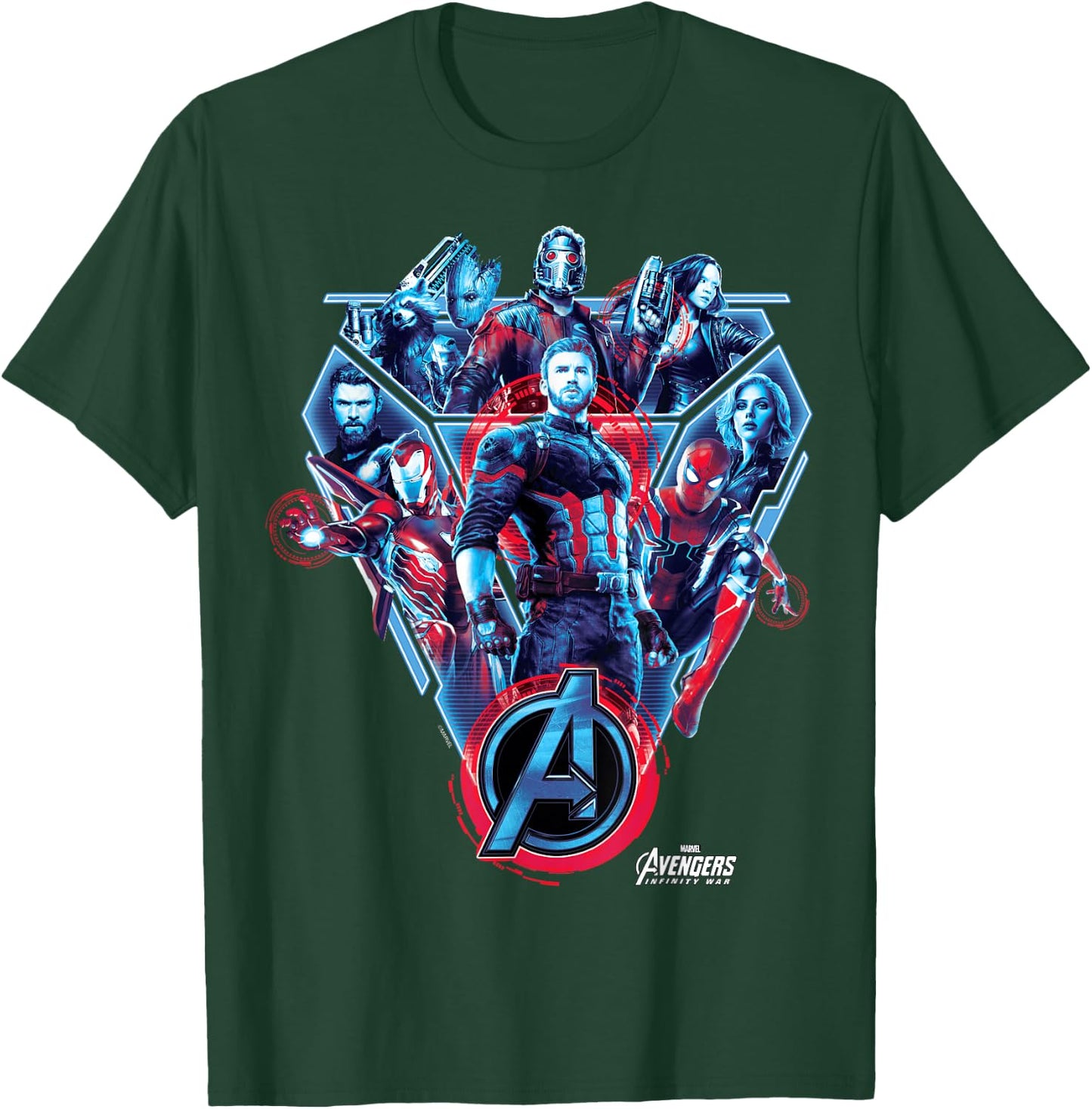 Marvel Avengers Infinity War Tech Group Graphic T-Shirt - T-Shirt | Forest