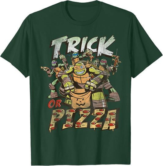 Teenage Mutant Ninja Turtles Halloween Trick Or Pizza T-Shirt - T-Shirt | Forest
