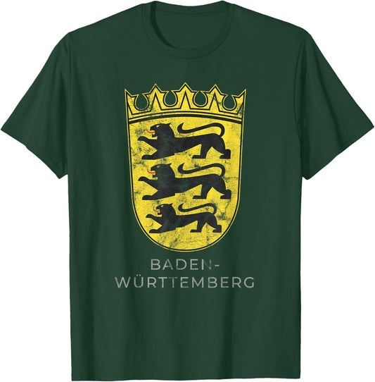 Badei wurttemberg German Coat of Arm Germany Deutsch Shirt T-Shirt - T-Shirt | Forest