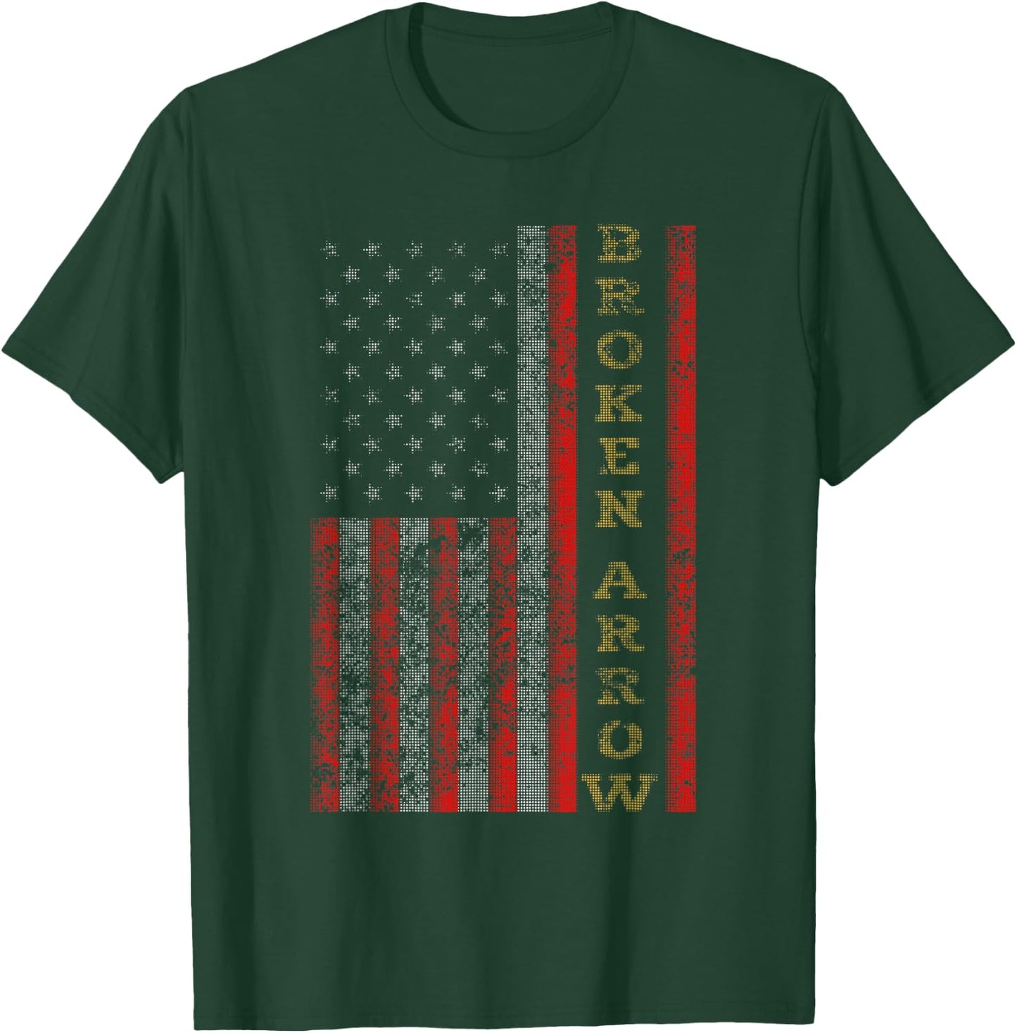 Cool Patriotic Broken Arrow USA - US Flag Gift Women Kids Men T-Shirt - T-Shirt | Forest