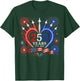 4th of July American Flag 250 Years of Freedom Heart Jets T-Shirt - T-Shirt | Forest