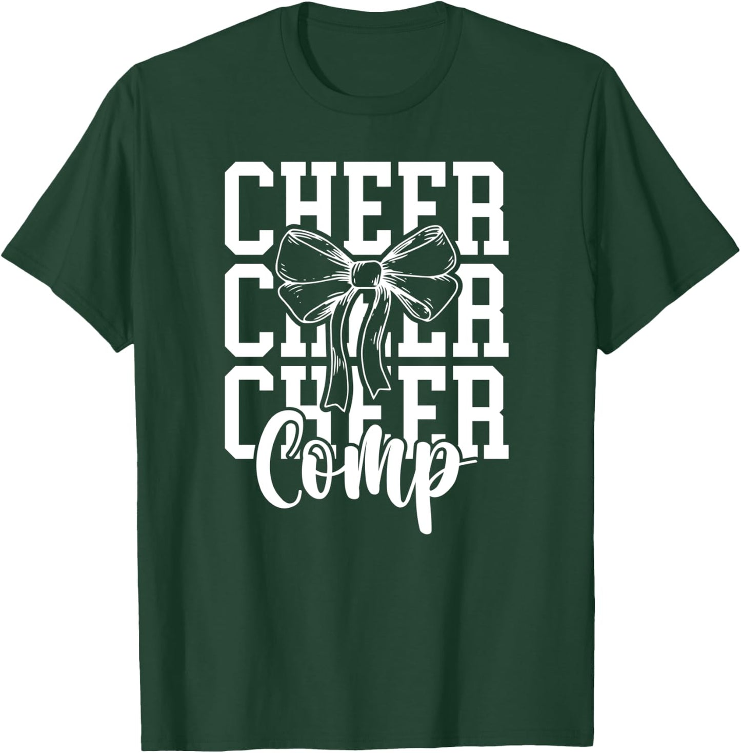 Cheer Comp Day Cheerleading Competition Day Cheerleader T-Shirt - T-Shirt | Forest