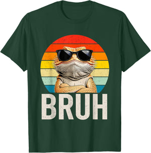 Retro Bruh Bearded Dragon Cool for Lizard Lover Boys T-Shirt - T-Shirt | Forest