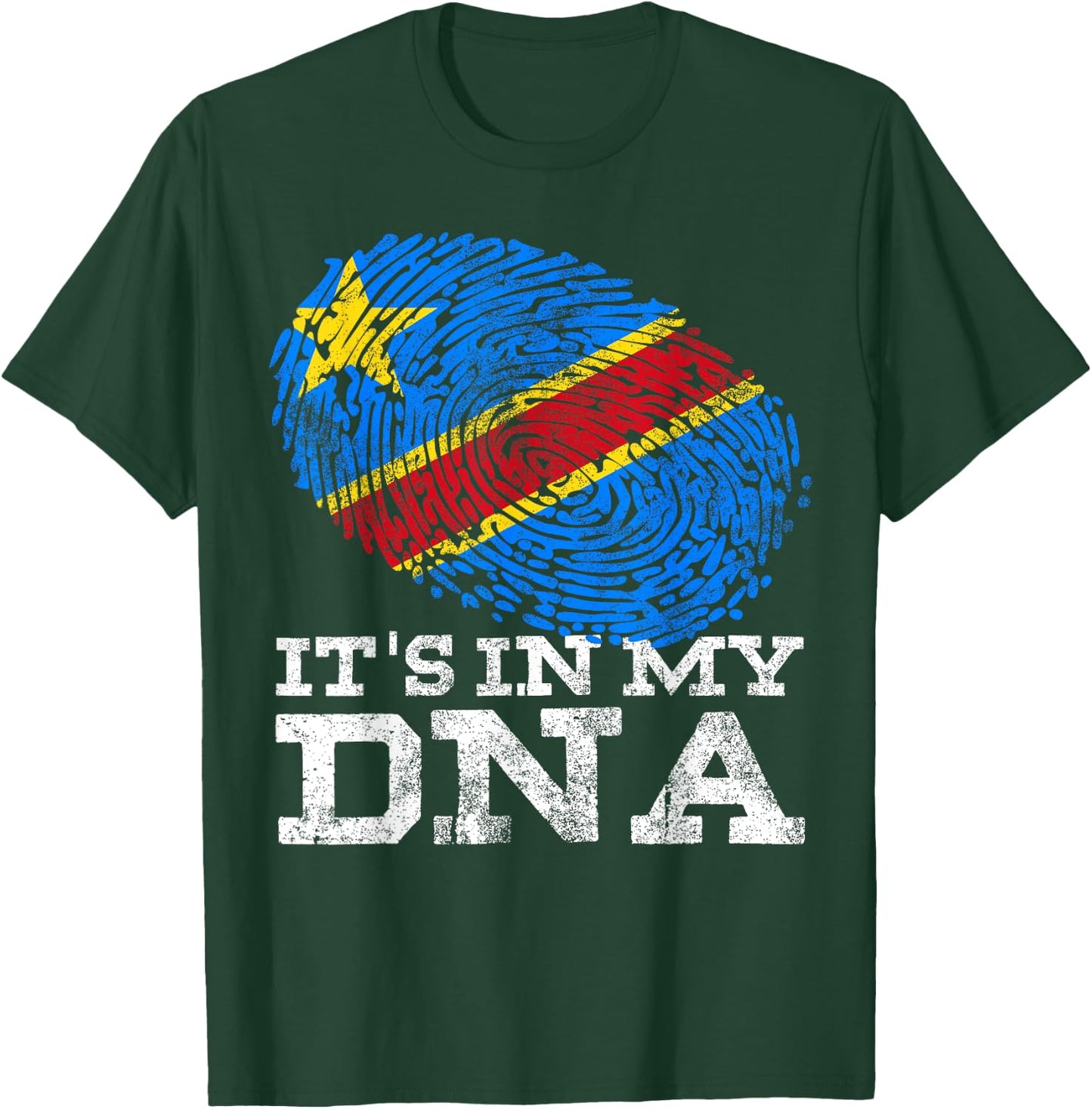 It's In My DNA Congolese Gifts African DRC DR Congo Flag T-Shirt - T-Shirt | Forest