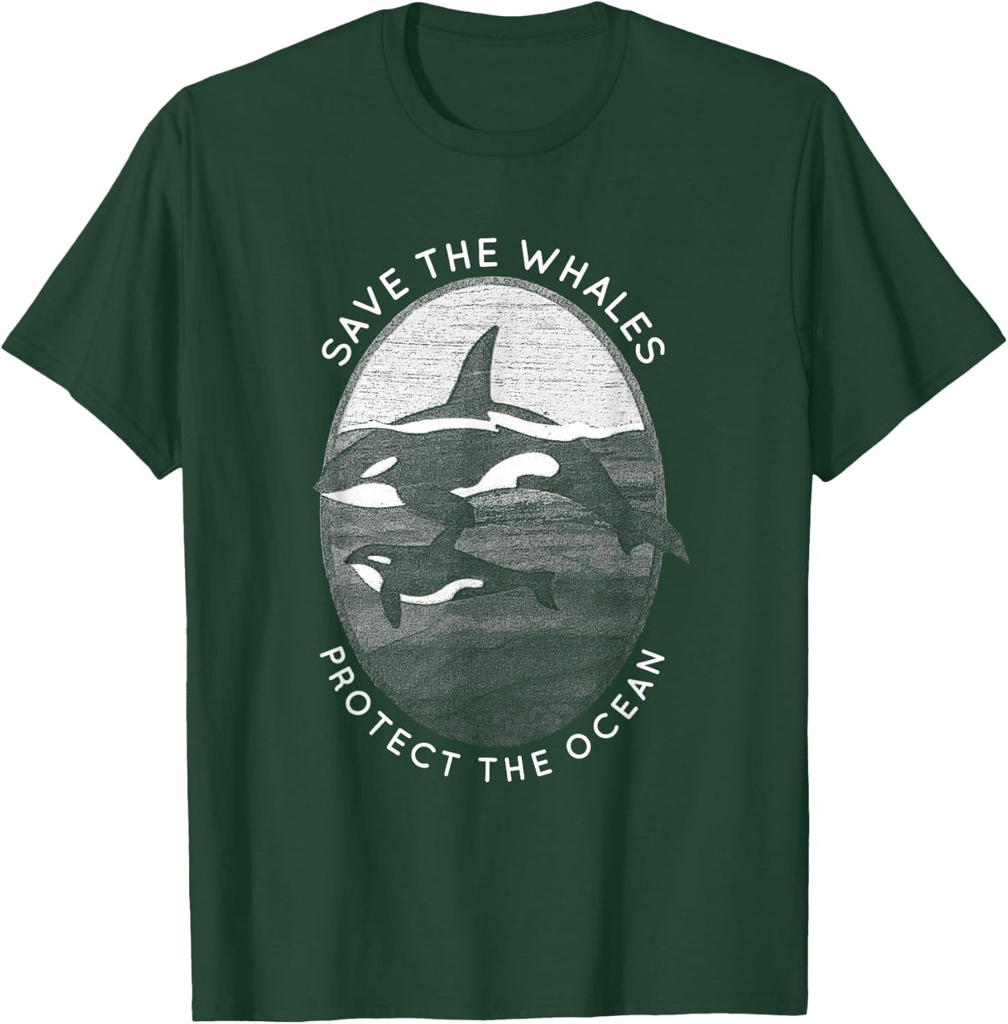 Save The Whales: Protect The Ocean Orca Killer Whales T-Shirt - T-Shirt | Forest