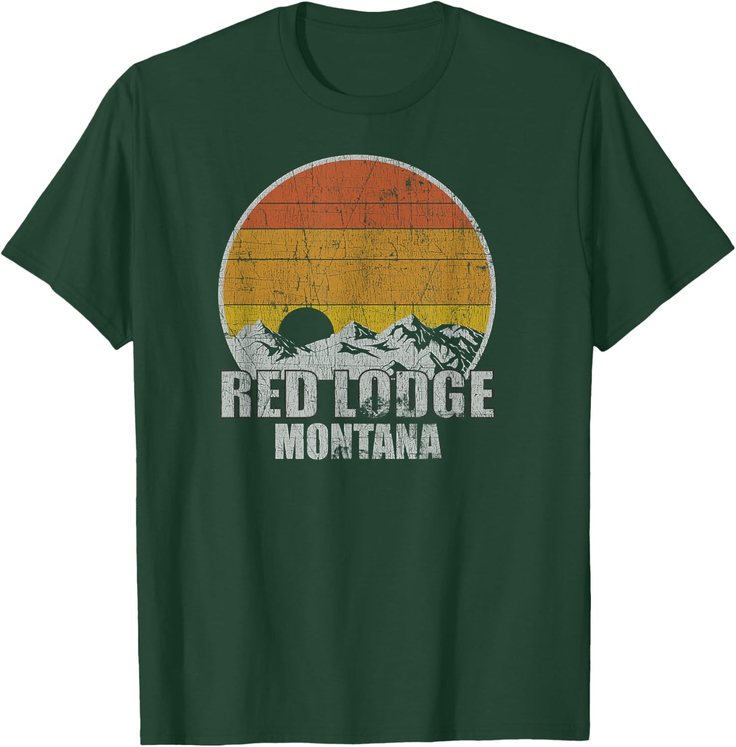Retro Red Lodge Montana T-Shirt - T-Shirt | Forest
