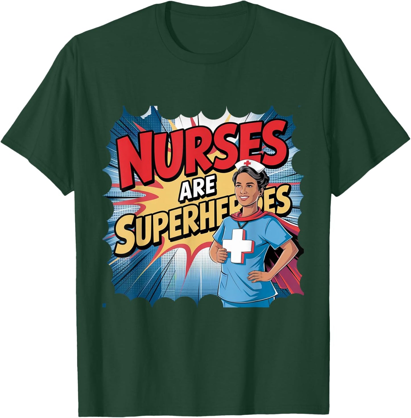 Funny Nurses Retro Vintage Nursing Student Hero Quote T-Shirt - T-Shirt | Forest