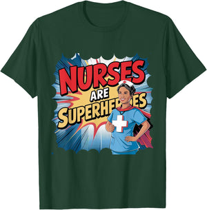 Funny Nurses Retro Vintage Nursing Student Hero Quote T-Shirt - T-Shirt | Forest