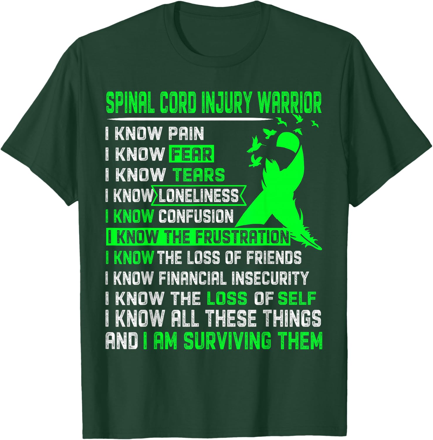 Spinal Cord Injury Warrior Men T-Shirt - T-Shirt | Forest