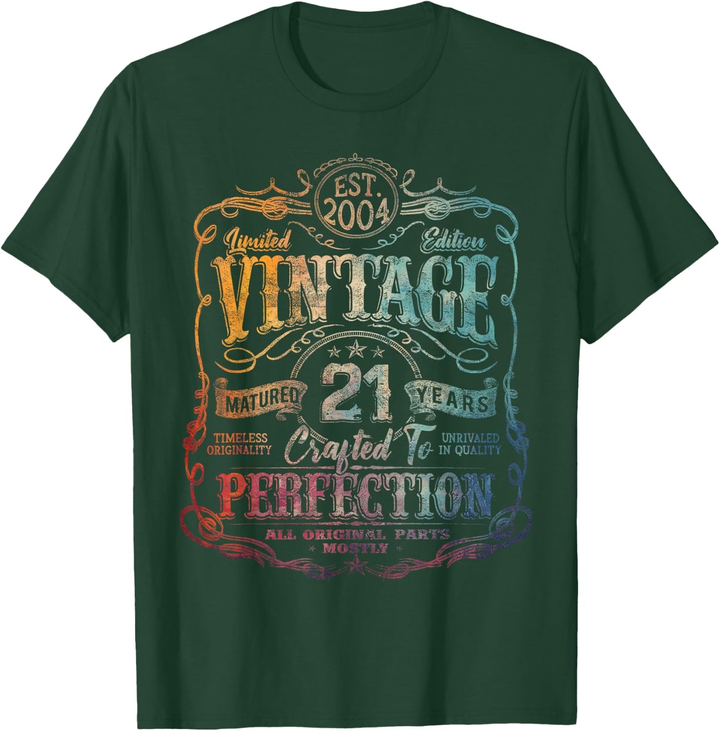 Vintage 2004 Limited Edition Shirt 21 Year Old 21st Birthday T-Shirt - T-Shirt | Forest