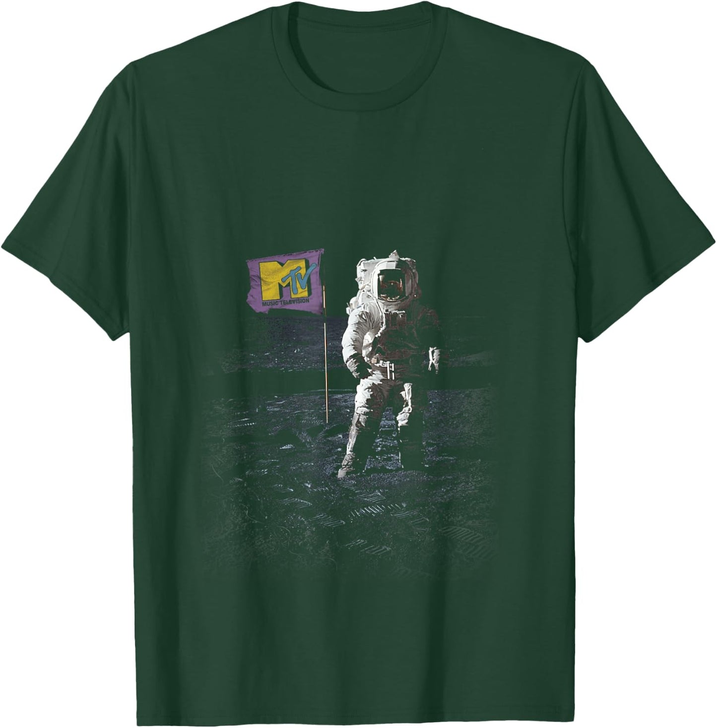MTV Flag With Man On The Moon T-Shirt - T-Shirt | Forest