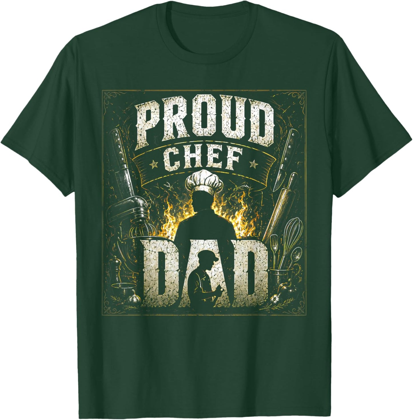 Proud Chef Dad for Chef Dad Fathers Day Best Gift dad T-Shirt - T-Shirt | Forest