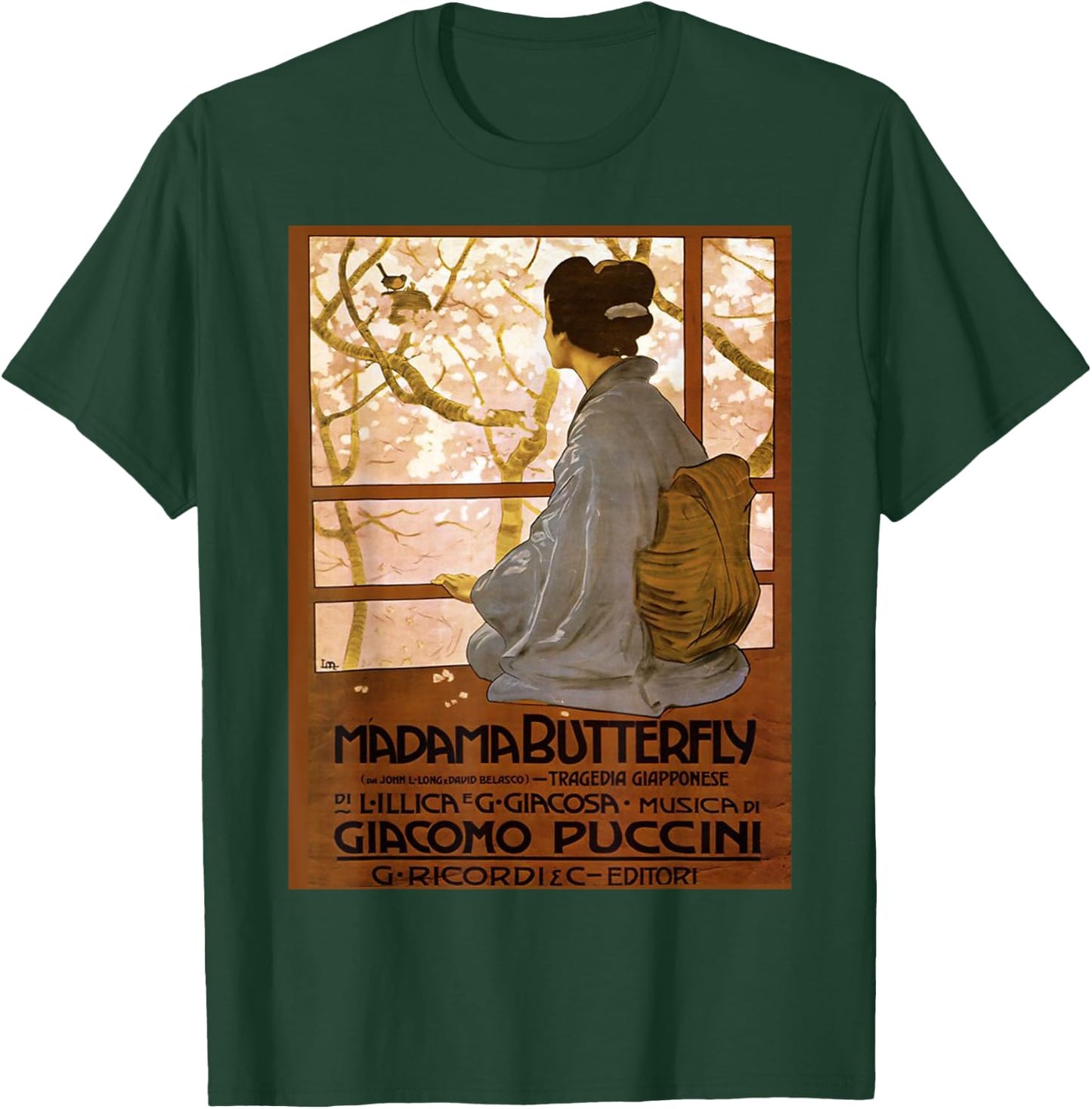 Vintage poster - Madama Butterfly Retro T-Shirt - T-Shirt | Forest