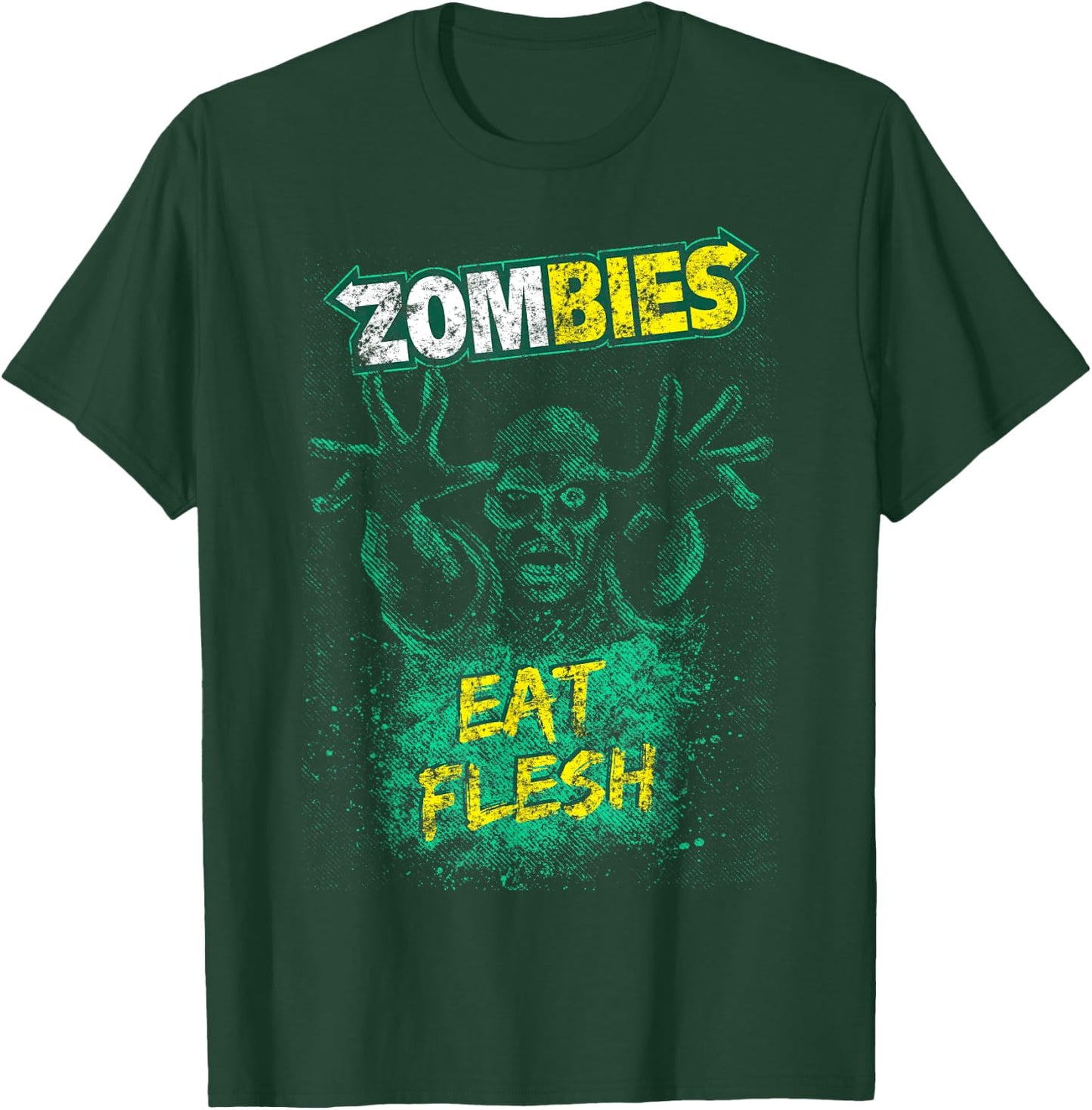 Funny Zombies Eat Flesh , Women & Kids Halloween T-Shirt - T-Shirt | Forest