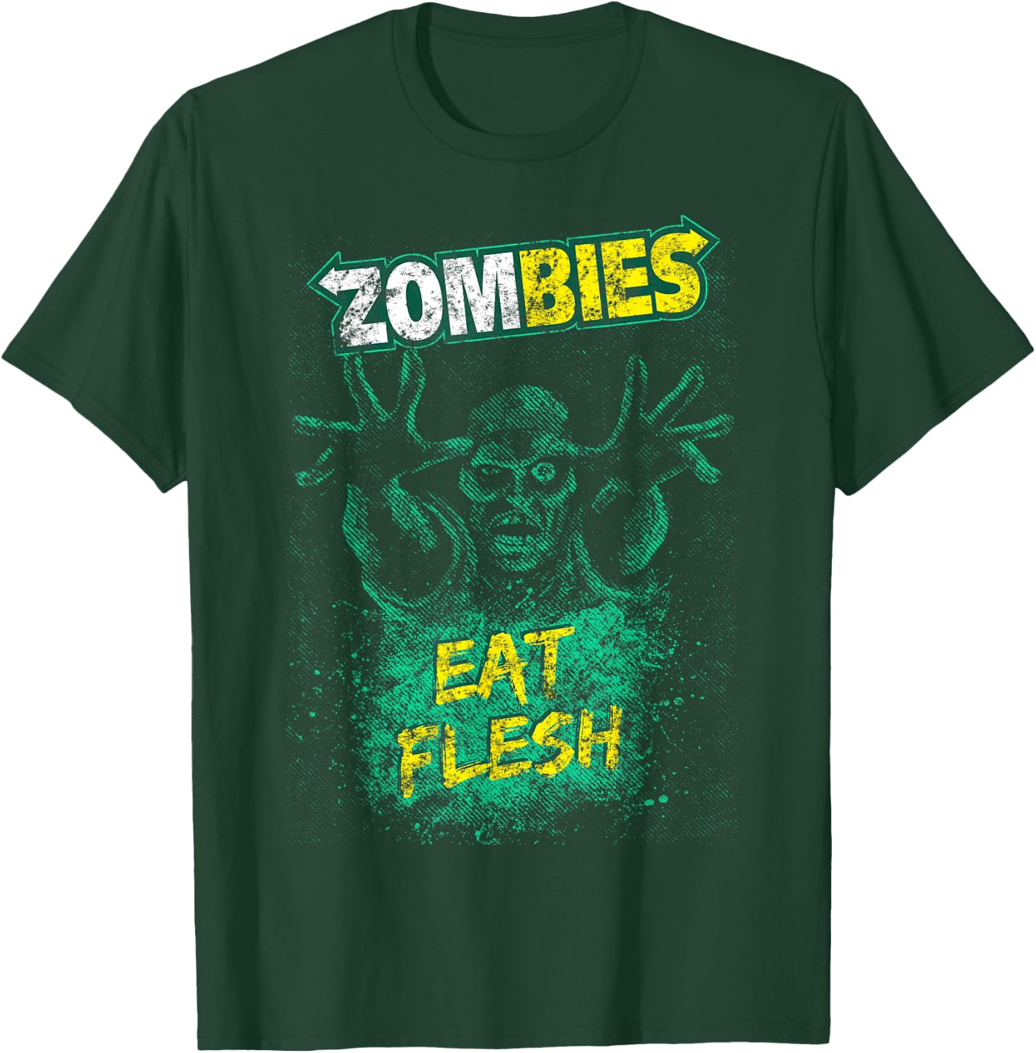 Funny Zombies Eat Flesh , Women & Kids Halloween T-Shirt - T-Shirt | Forest