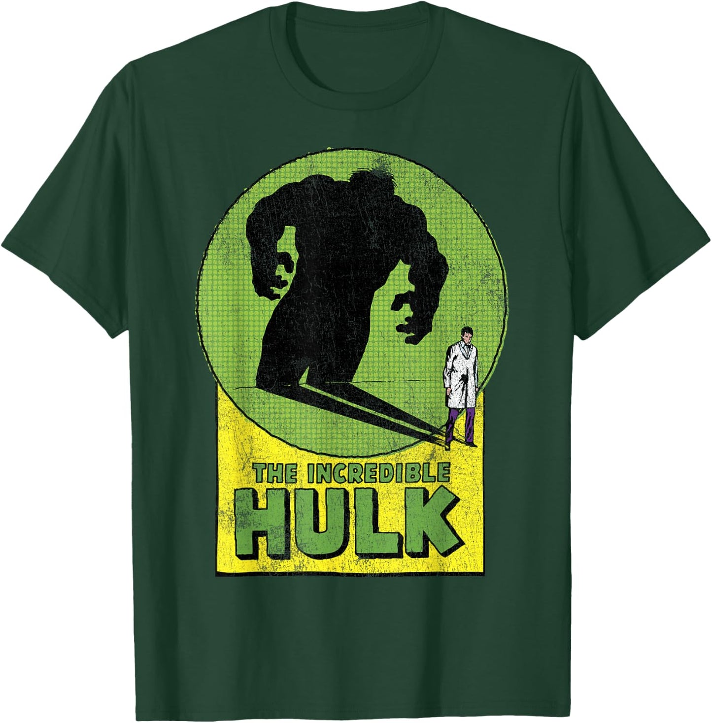 Marvel Hulk Transformation Shadow Graphic T-Shirt - T-Shirt | Forest