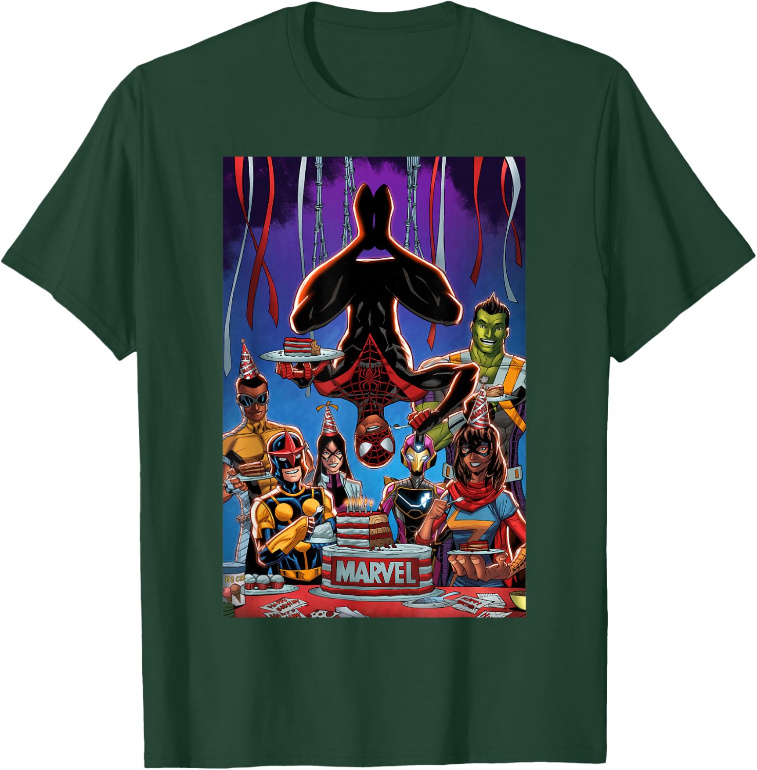 Marvel Spider-Man Miles Morales Happy Birthday T-Shirt - T-Shirt | Forest