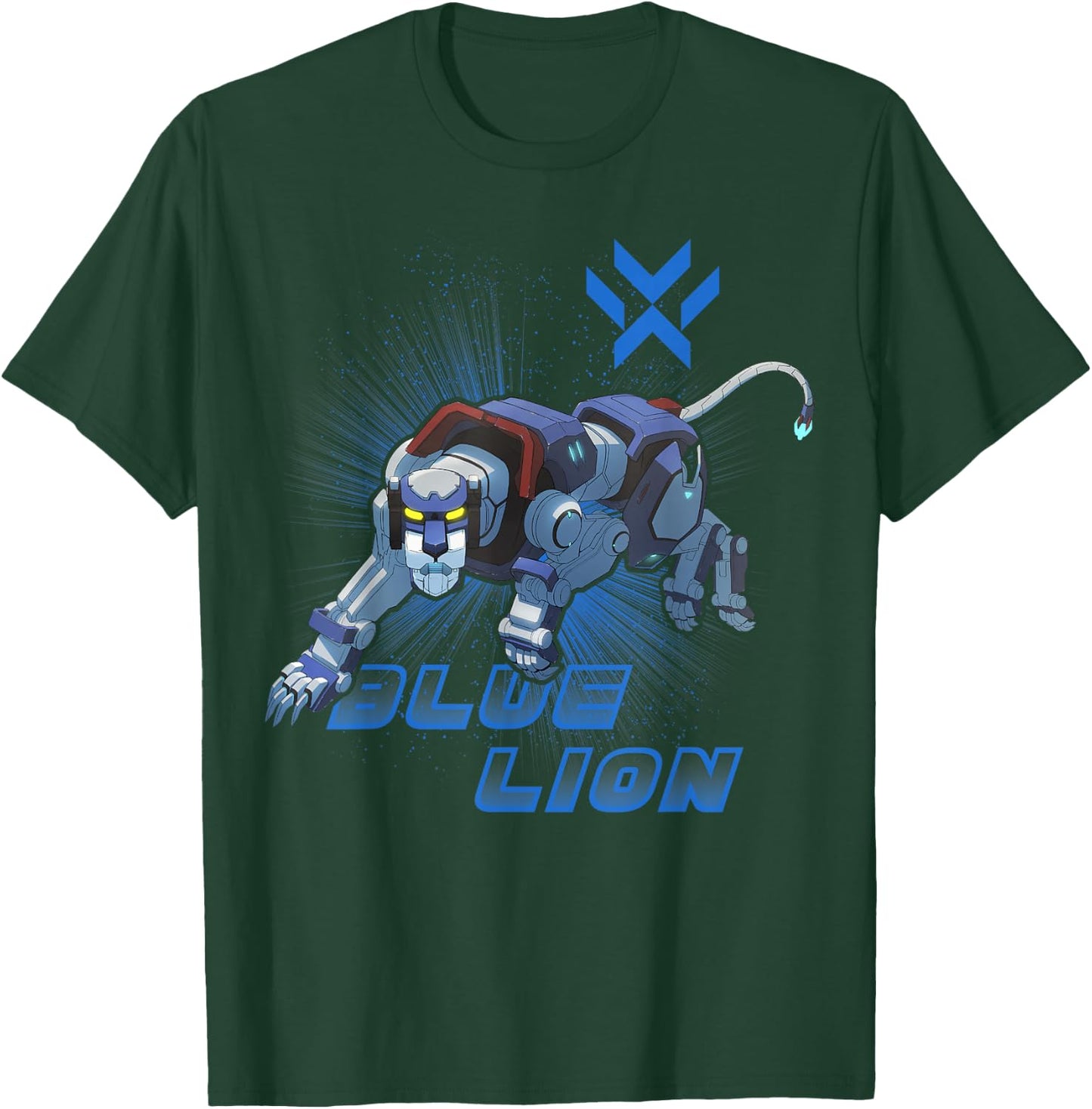 Legendary Defender Blue Lion Logo Graphic T-Shirt - T-Shirt | Forest