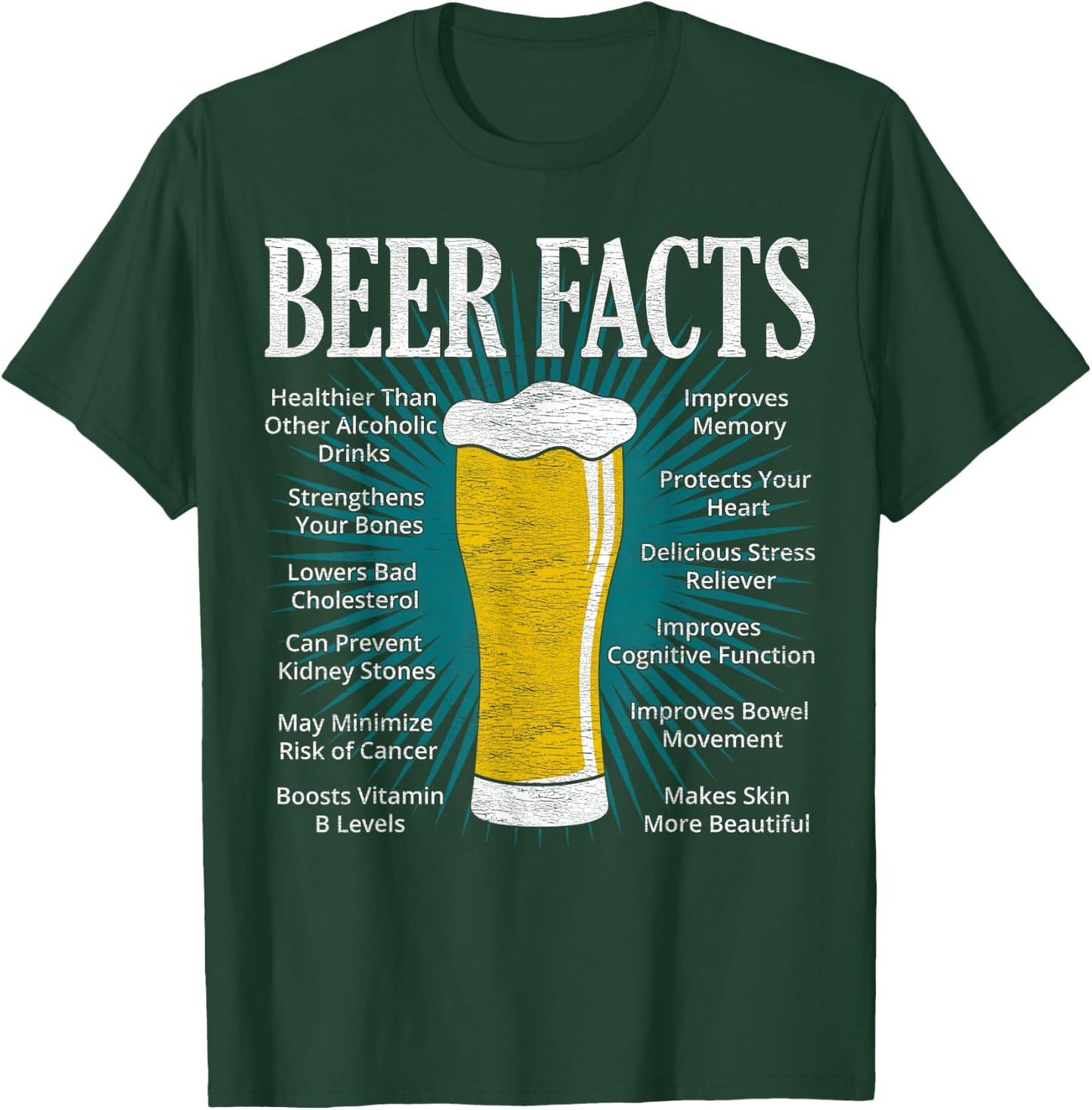Beer Facts Beer Lover Funny T-Shirt - T-Shirt | Forest