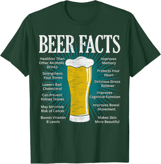 Beer Facts Beer Lover Funny T-Shirt - T-Shirt | Forest
