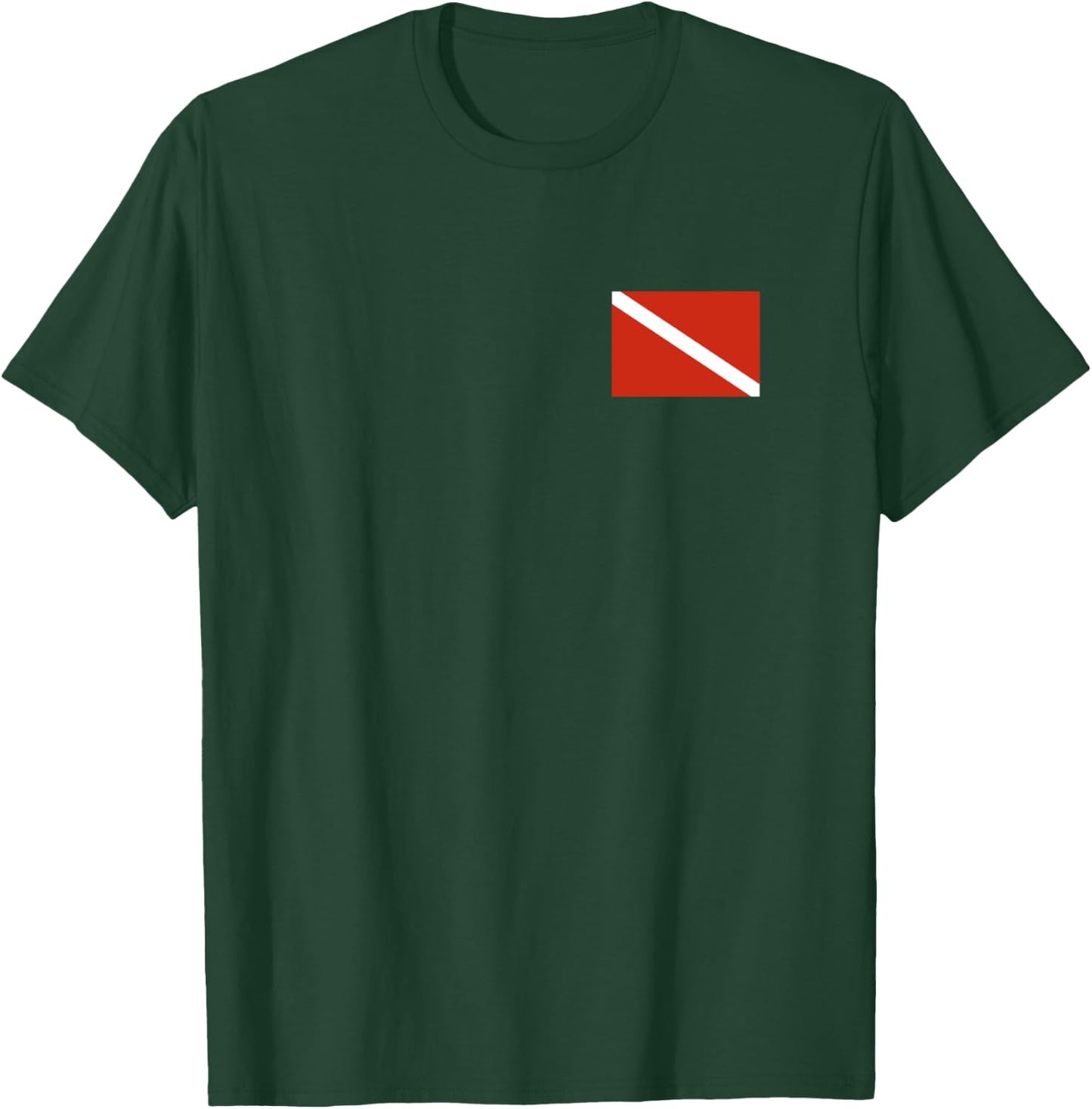 Diver Down Dive Flag Scuba Diving T-Shirt - T-Shirt | Forest