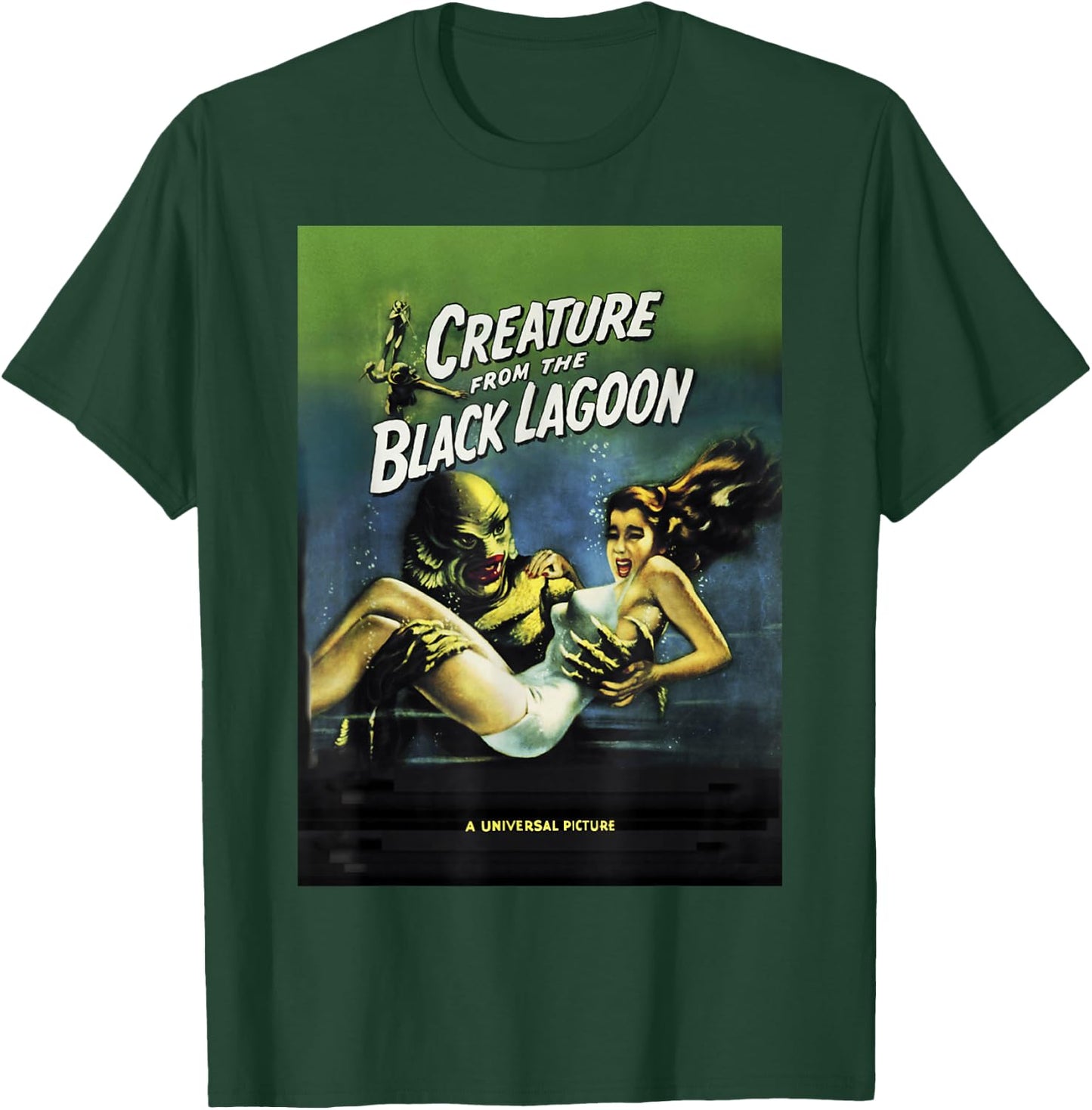 Universal Monsters Creature From The Black Lagoon Poster T-Shirt - T-Shirt | Forest