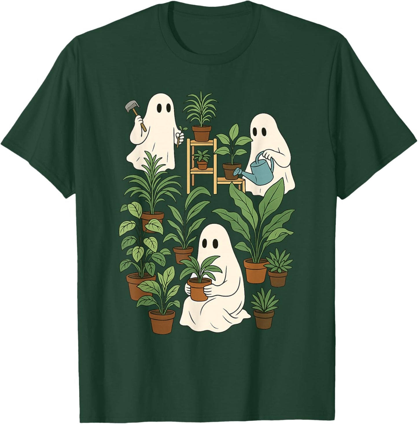 Ghost Plant Spooky Season Halloween Gardening Garden Lover T-Shirt - T-Shirt | Forest